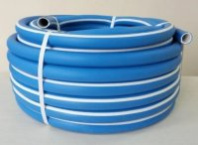 .Шланг поливочный Резиновый (ТЭП) Soft Touch армированный, 1/2", 25 м, синий, давление 7-15 бар.