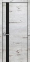 Дверь межкомнатная КАРДА R-2 800*2000 Дуб арктика стекло черное
