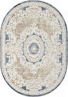 Ковер Турция ANTEР O1701 OVAL 630 CREAM BLUE 2*2,9 м