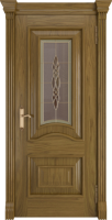 Дверь межкомнатная ДАР АФИНЫ "Гермиона" 800*2000 Дуб натуральный стекло "Квадро 22"