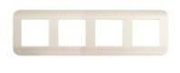 Рамка 4-м LUXAR Deco белая рифленая горизонт.10.904.01