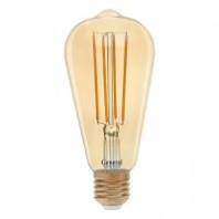 Лампа светодиодная GLDEN-ST64S-13-230-E27-2700 Золотая General
