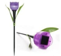 Светильник садово-парковый Tulip Purple (USL-C-453) "Лиловый тюльпан", пластик, 30,5см Uniel