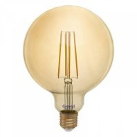 Лампа светодиодная General LOFT шар G125S E27 8W 2700K 2K 125*165 филамент (нитевидная) золотая 